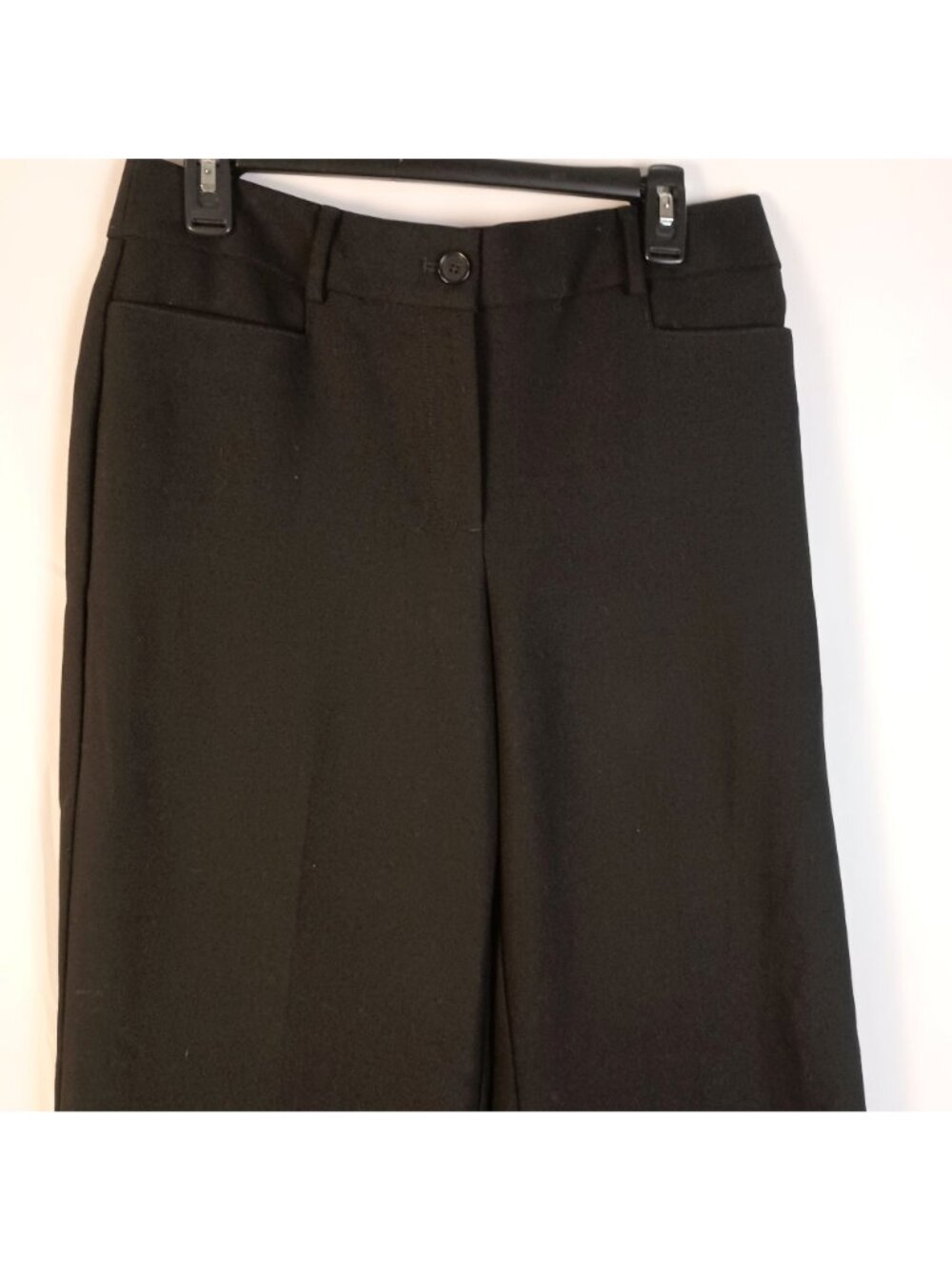 Ann Taylor LOFT Curvy High Waist Wide Leg Trouser Pants Black Women Size 6 - Picture 2 of 7